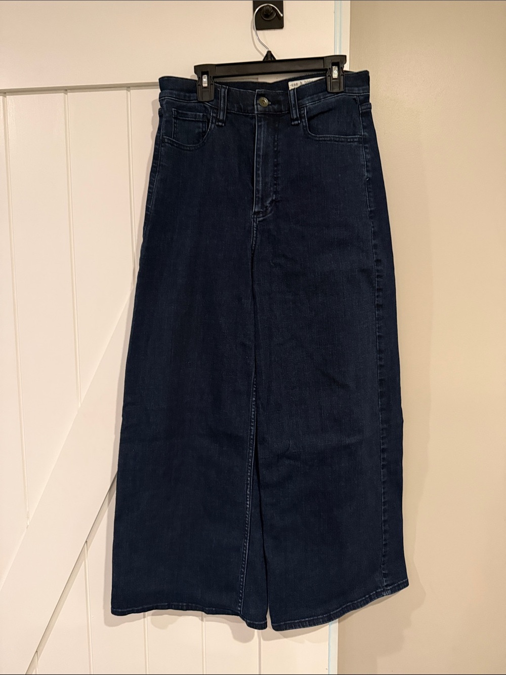 Rag & Bone Dark Indigo High-Waist Wide Leg Denim Jeans size 28